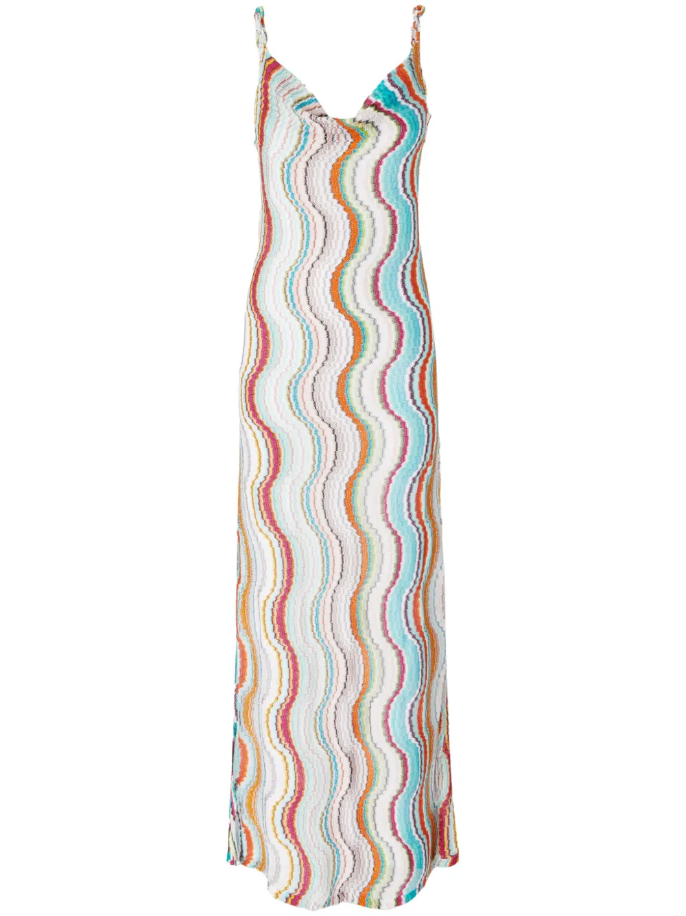 Shop Missoni Zigzag Maxi Dress In White