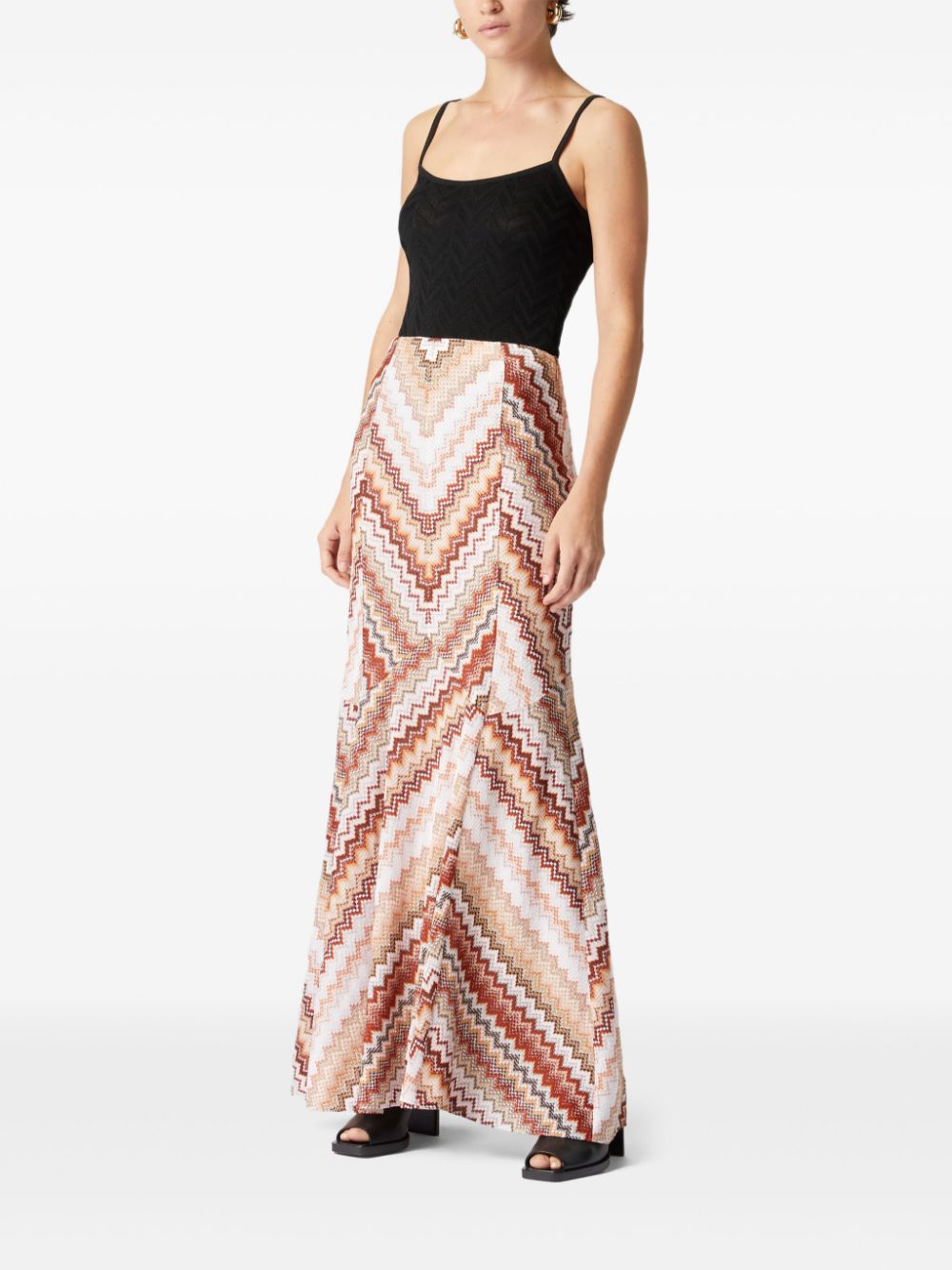 Missoni zigzag maxi skirt - Beige