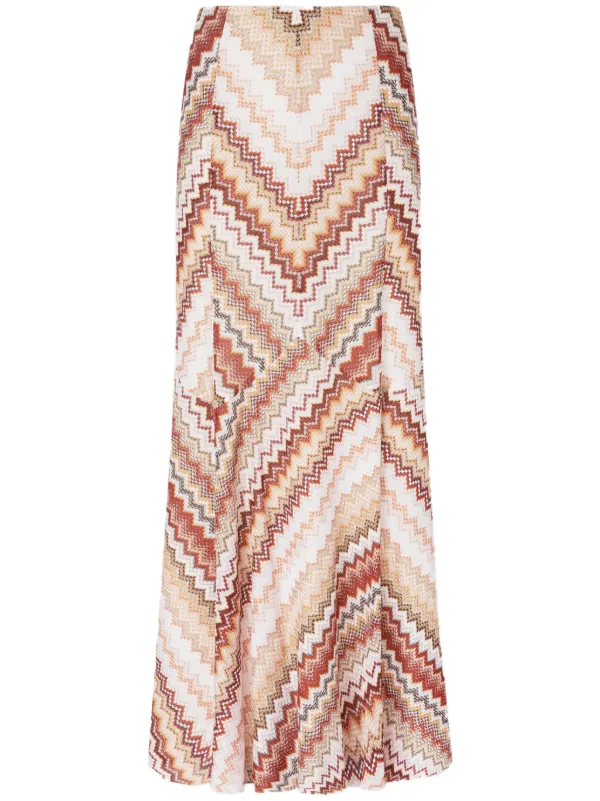 Missoni Zigzag Maxi Skirt | Neutrals | FARFETCH