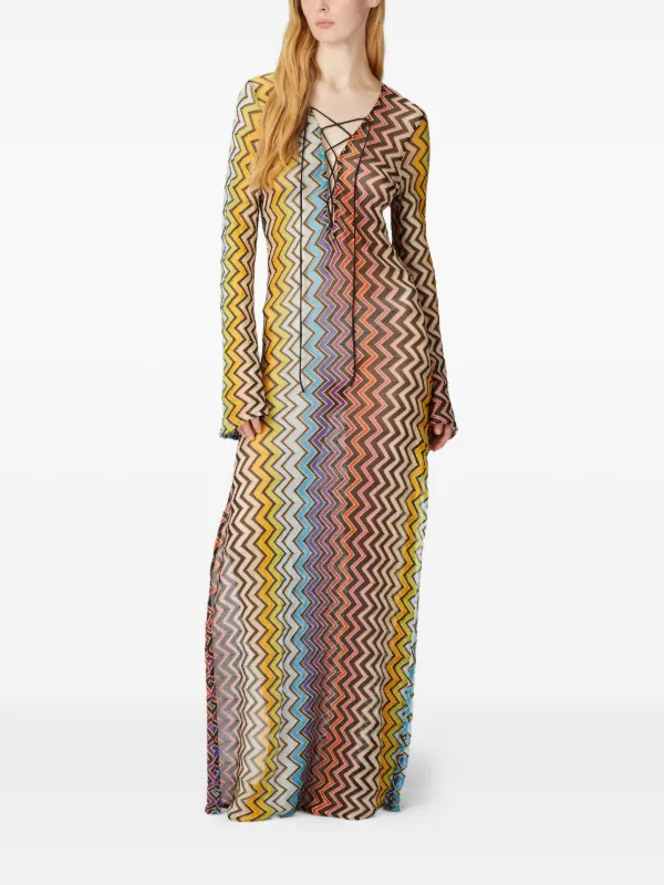 Missoni zigzag-pattern Dress | Yellow | FARFETCH