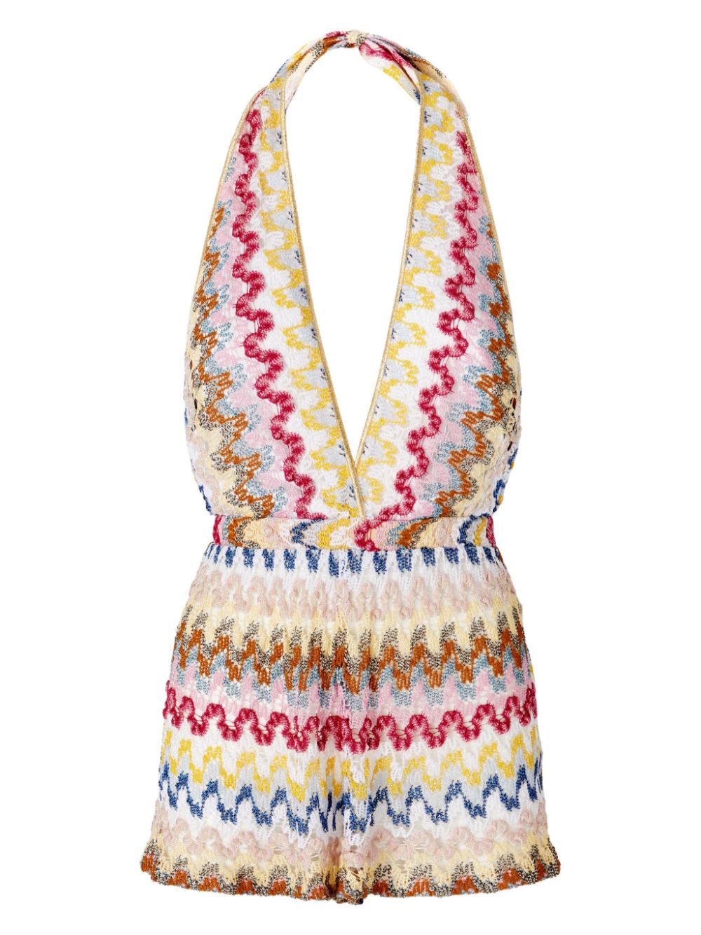 Missoni zigzag-woven playsuit - Neutrals