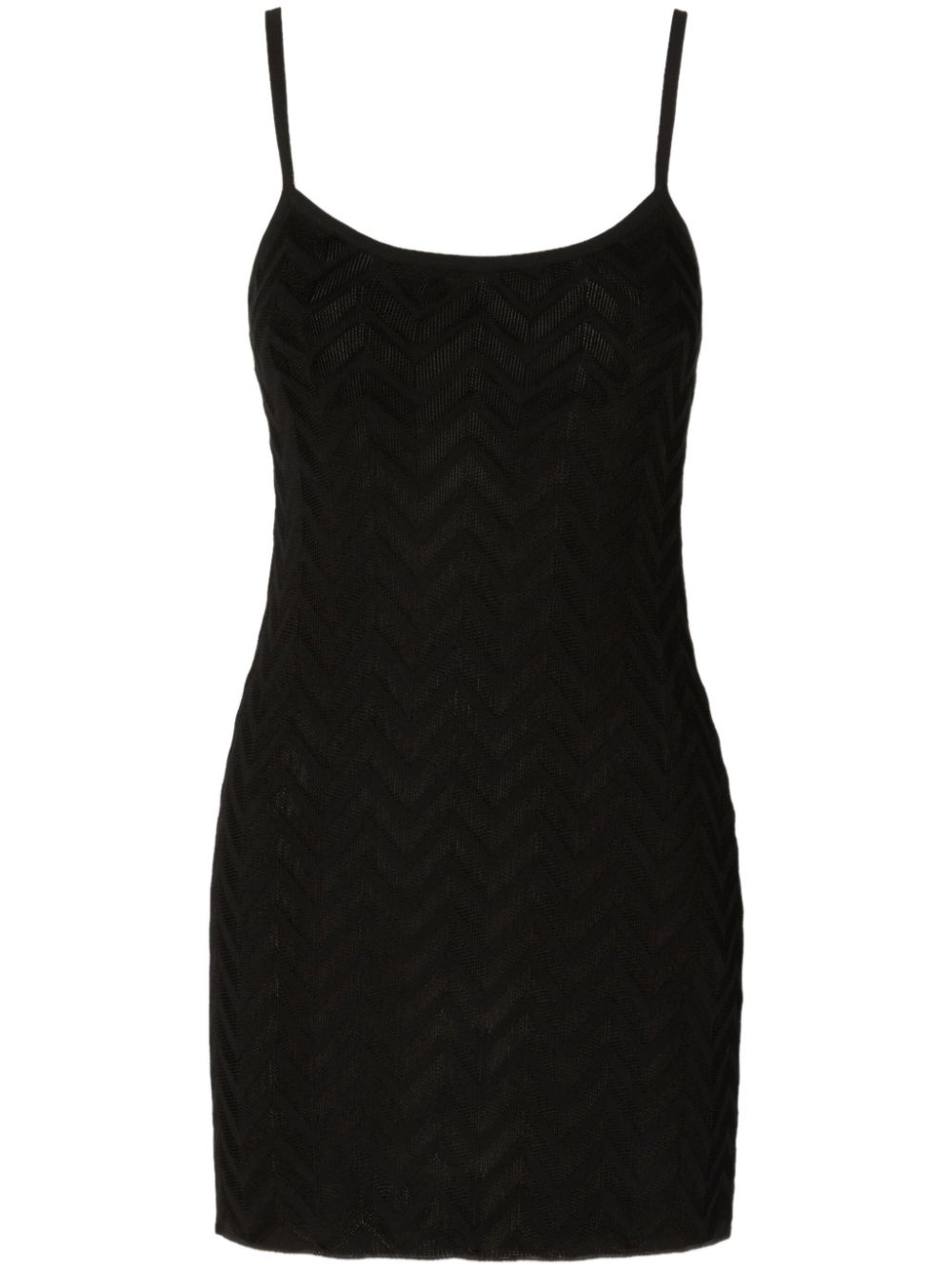 Missoni chevron-pattern mini dress - Black