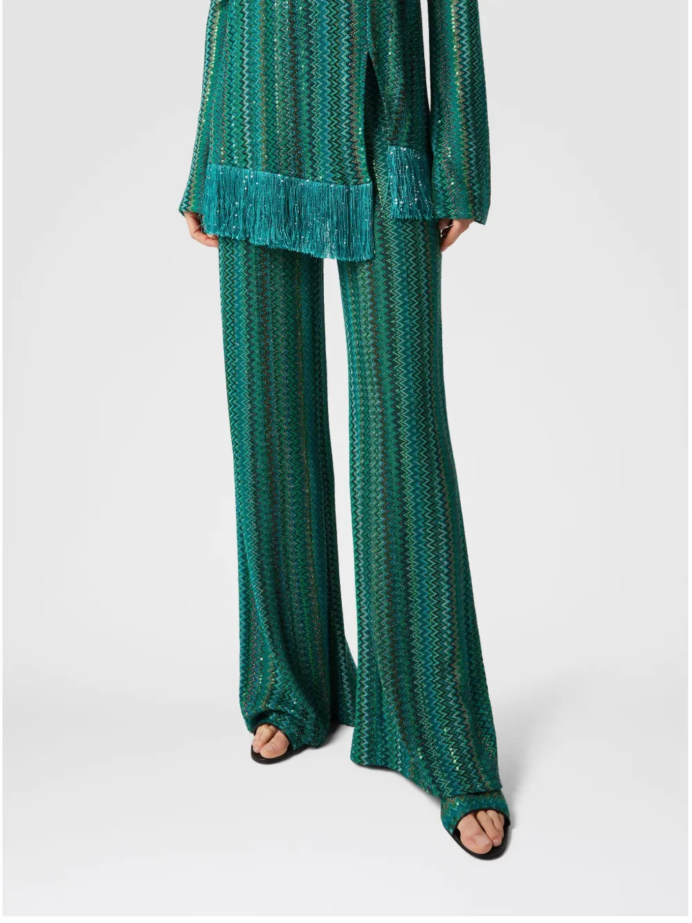 MISSONI ZIGZAG FLARED TROUSERS