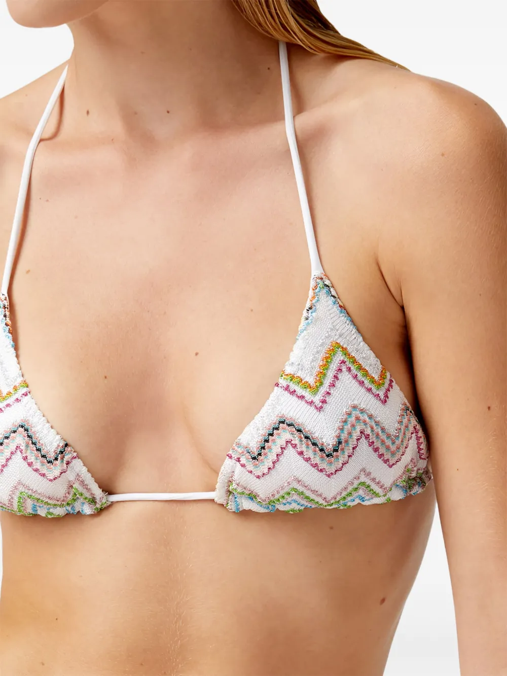 Missoni Bikini met zigzag gebreide Wit