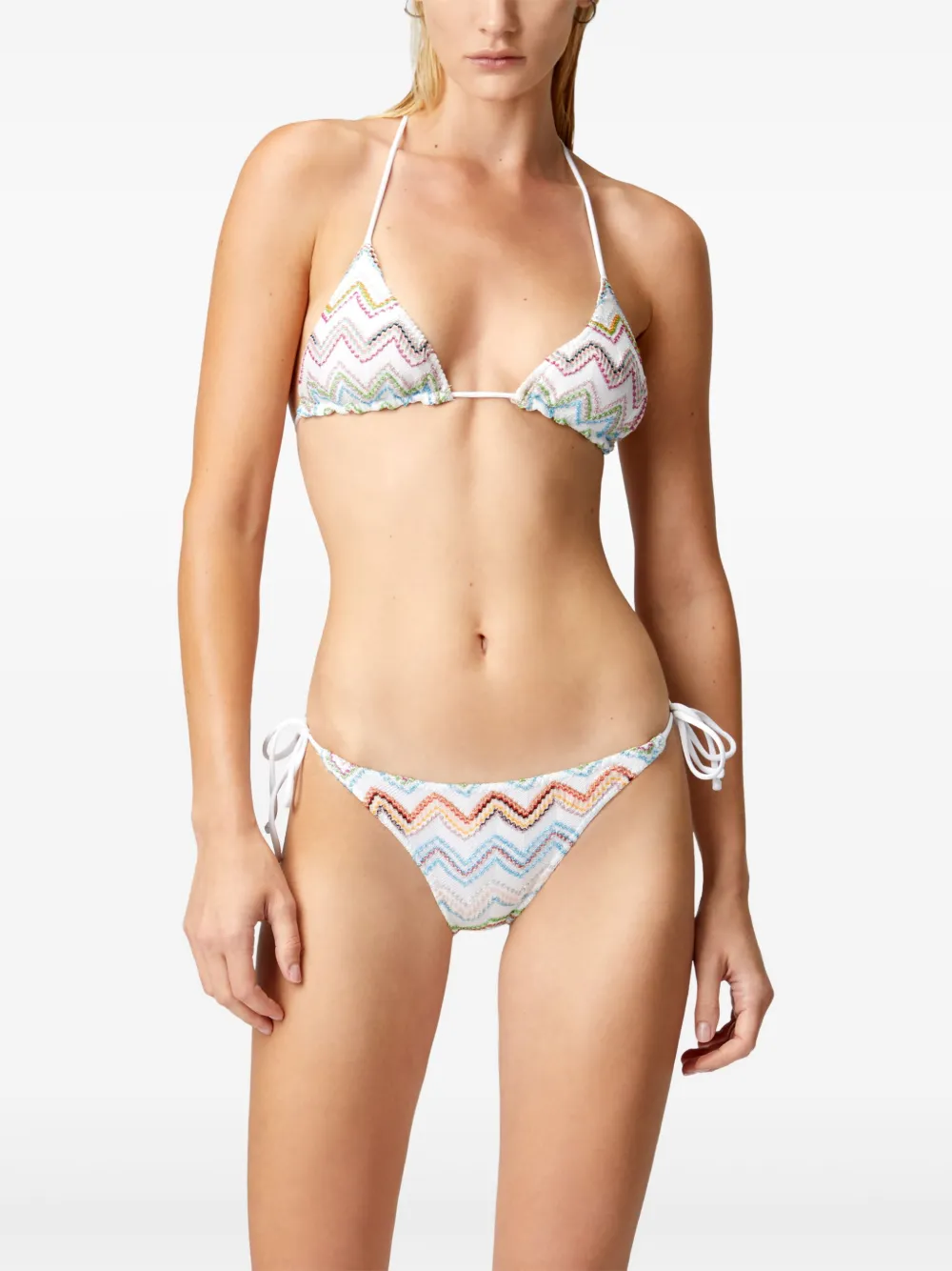 Missoni Bikini met zigzag gebreide Wit