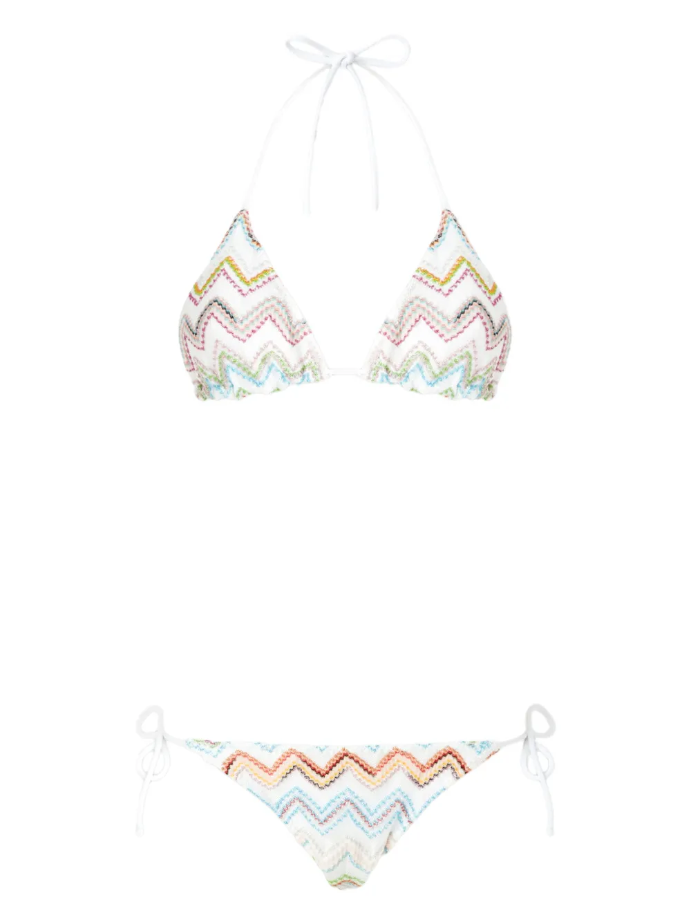 Missoni Bikini met zigzag gebreide Wit