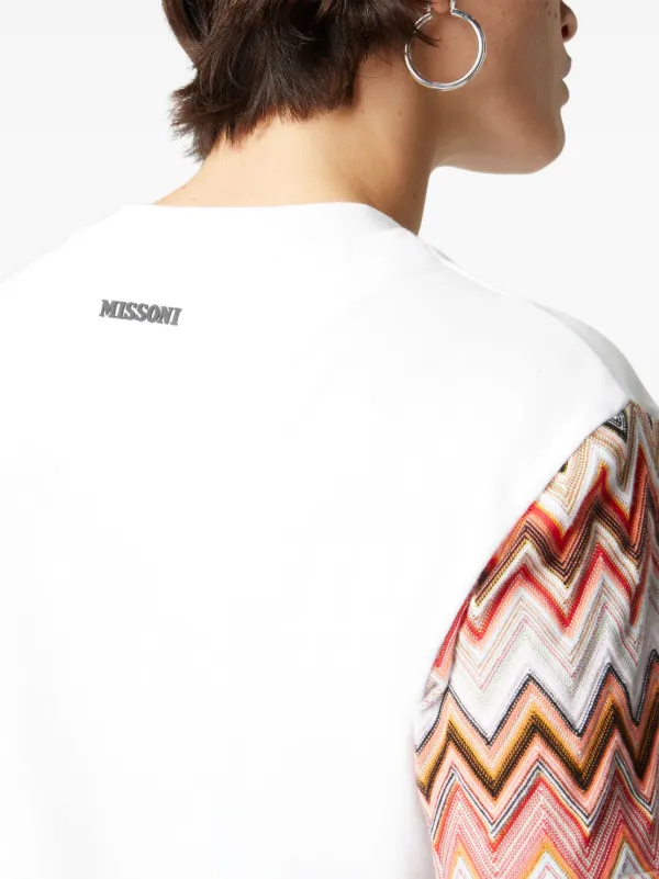 Missoni contrast-sleeve T-shirt | White | FARFETCH