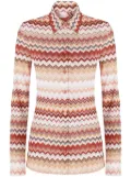 Missoni zigzag-pattern lamé shirt - Neutrals