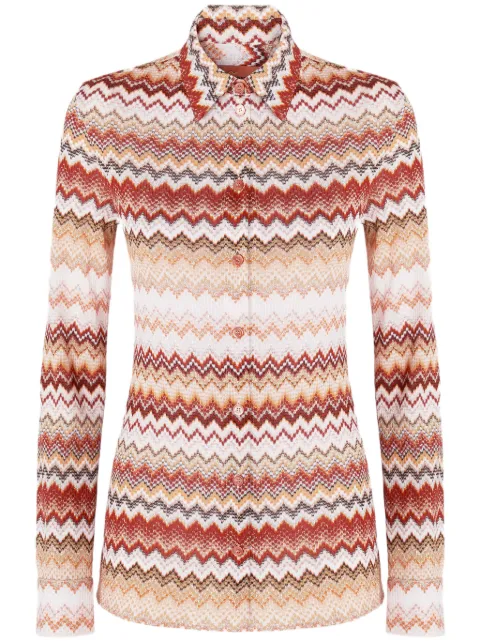 Missoni camisa de lamé con motivo en zigzag