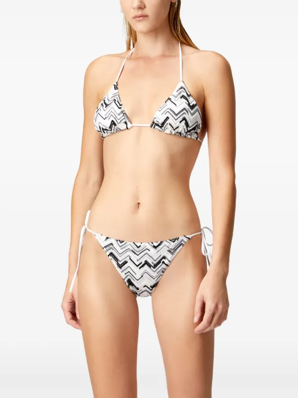 Missoni zigzag-knit Bikini Set Black FARFETCH IN