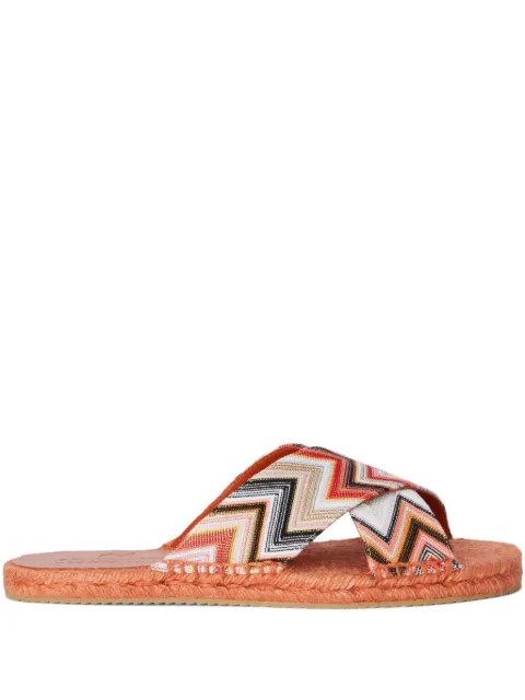 Missoni alpargatas con motivo en zigzag
