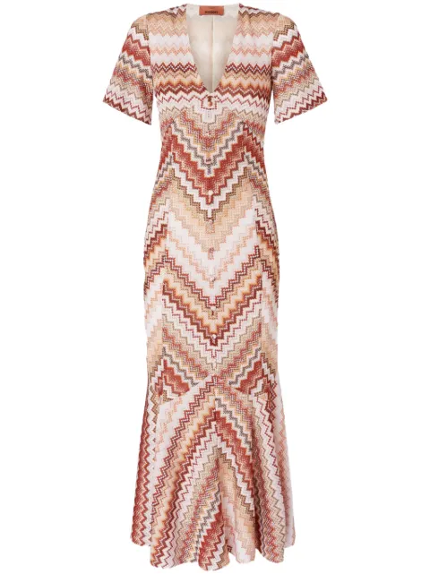 Missoni vestido largo con motivo en zigzag