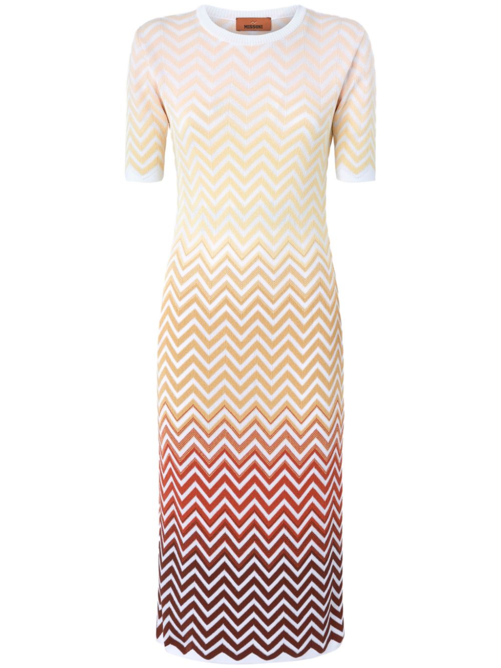 Missoni Midi-jurk met zigzag patroon Wit