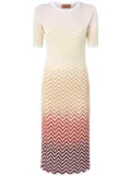 Missoni zigzag-woven midi dress - White
