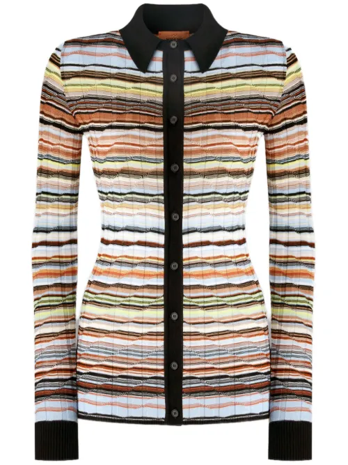 Missoni haut rayé en maille - Bleu - Missoni - Modalova