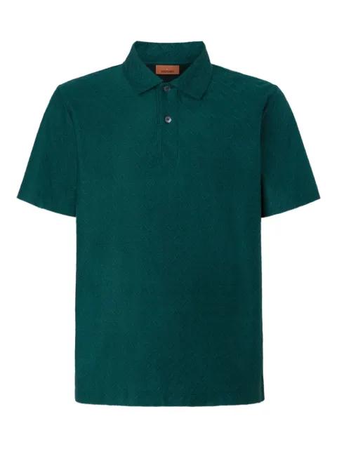 Missoni playera tipo polo con motivo en zigzag