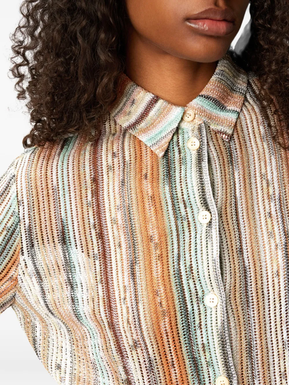 Missoni Gestreept blouse Beige
