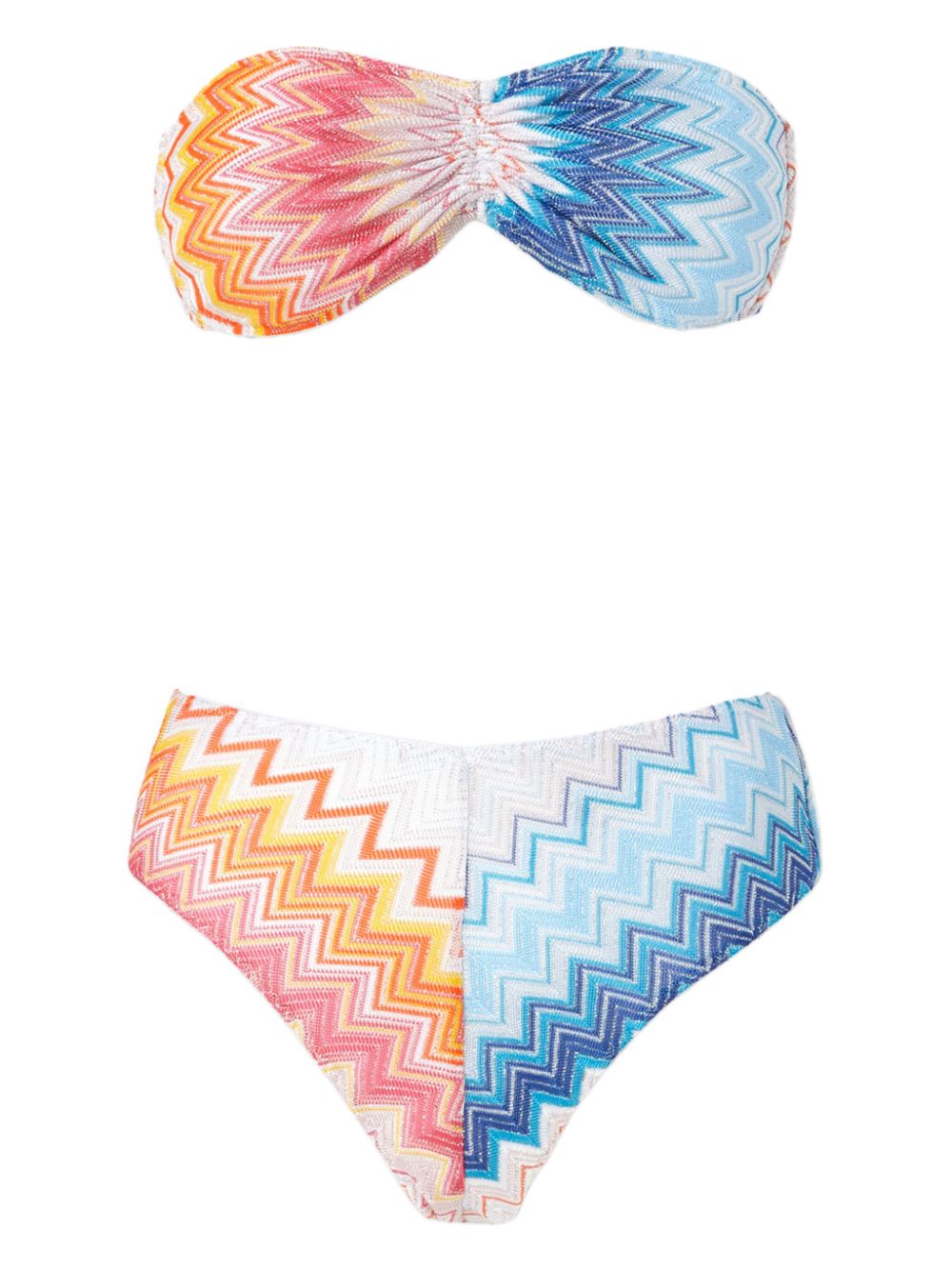 Missoni Bikini met zigzag gebreide Blauw