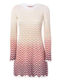 Missoni zigzag-pattern mini dress - Neutrals