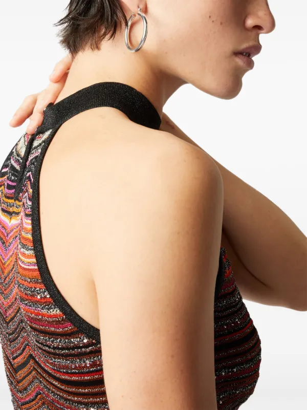 Missoni Zigzag Mini Dress | Black | FARFETCH