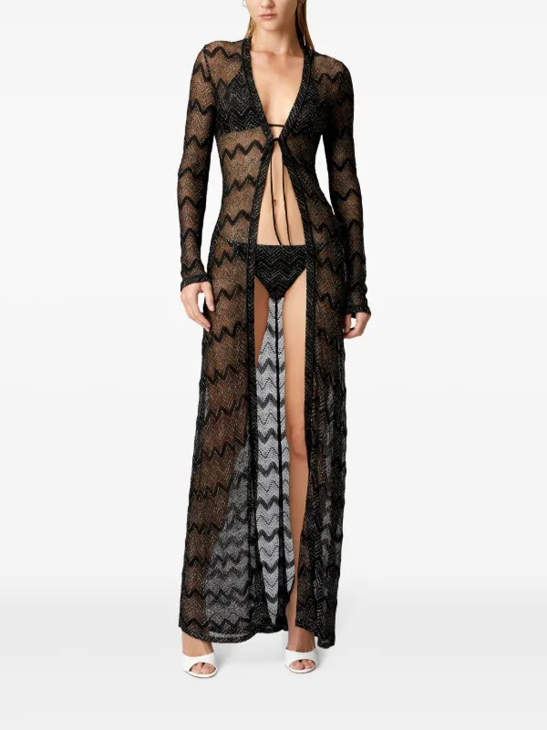 Missy様 Missoni Zigzag Lamé cover-up | Black | FARFETCH