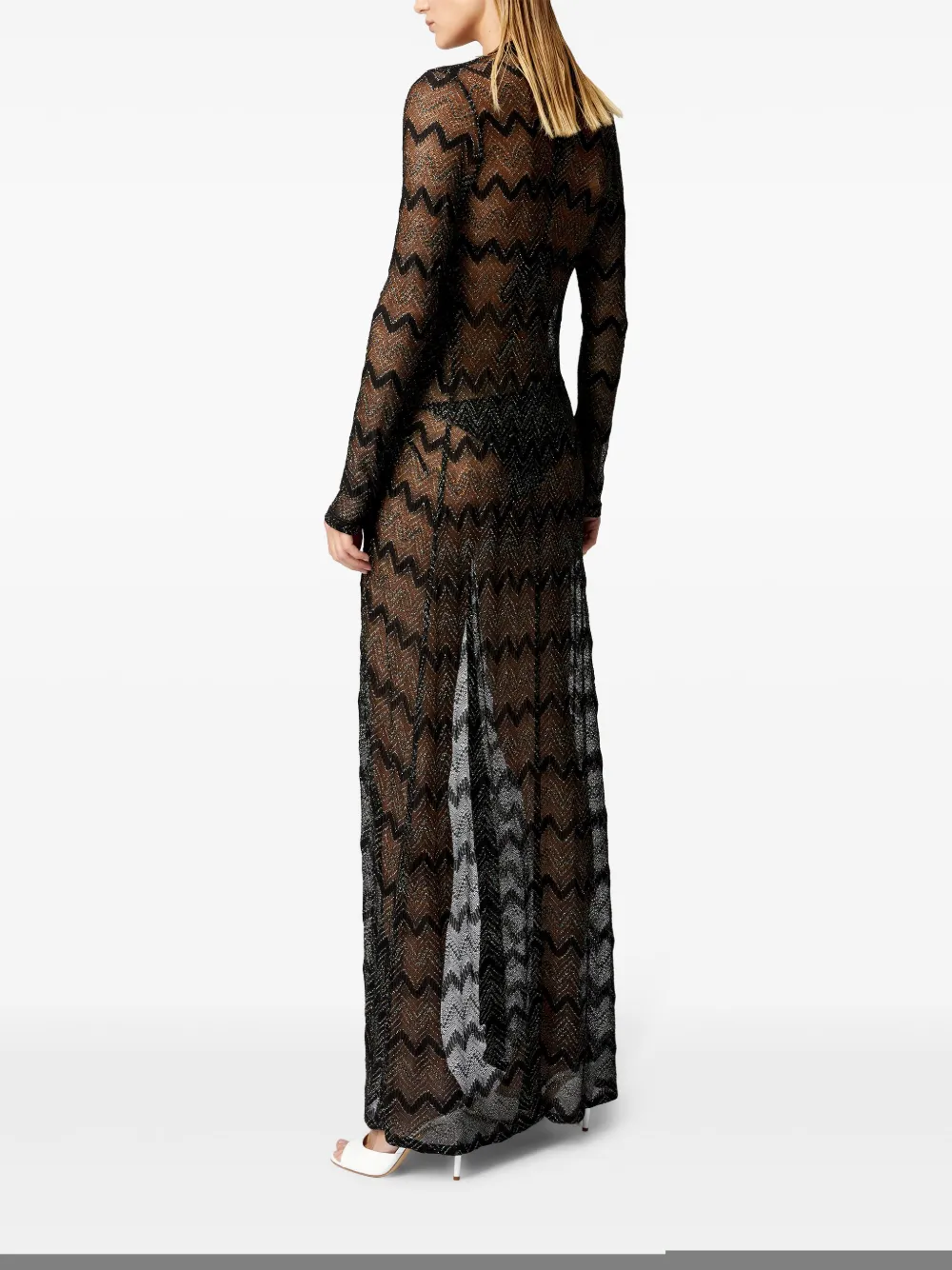 Missoni Zigzag Lamé Cover-up In Black