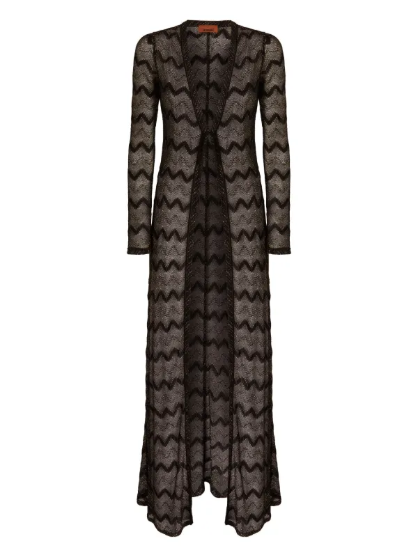 MISSONI DS25SG27BR00ZUSM9KX 関税送料込 Missoni Zigzag Lamé cover-up | Black | FARFETCH