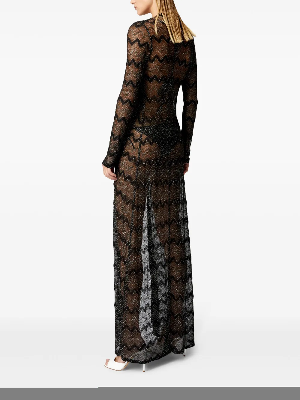 Missoni Wikkeldoek met zigzag patroon Zwart