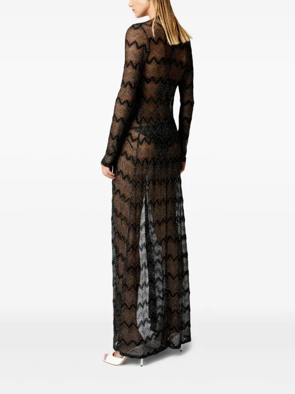MISSONI DS25SG27BR00ZUSM9KX 関税送料込 Missoni Zigzag Lamé cover-up | Black | FARFETCH