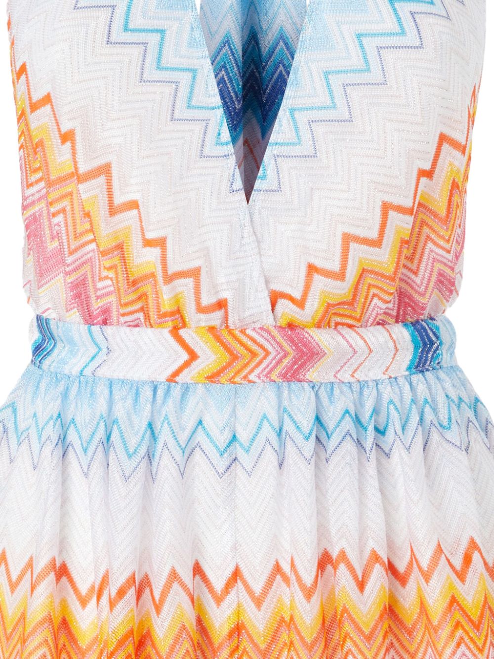 Missoni zigzag lamé playsuit - Wit