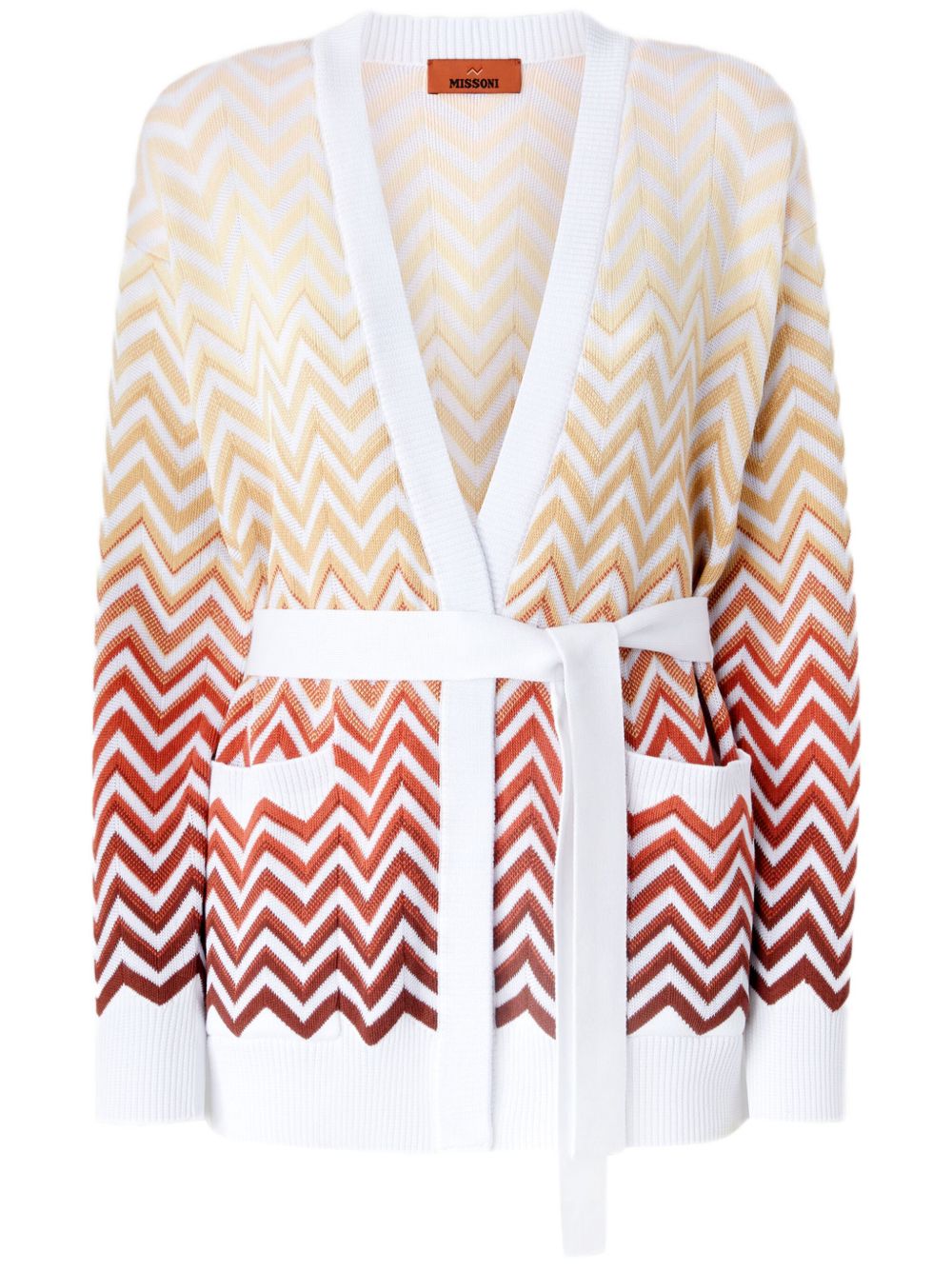 Missoni Degradé Chevron Cardigan In Multi