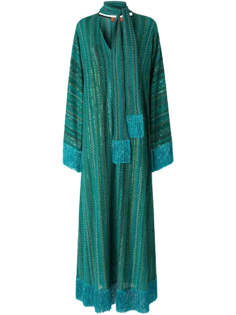 Missoni robe-caftan à motif zigzag