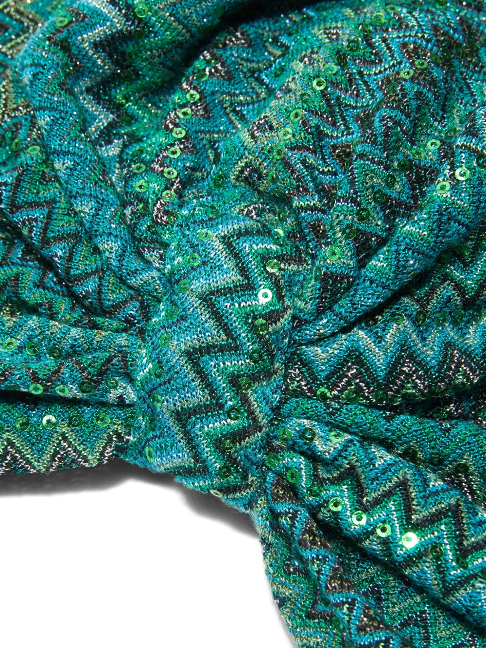 Missoni Zigzag turban - Groen