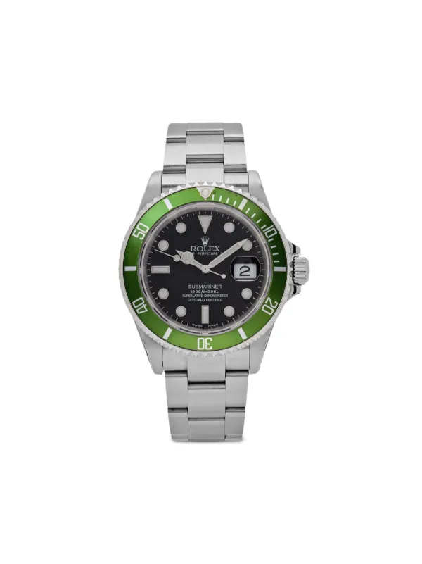 Rolex 2003 pre owned Submariner Date Kermit 40mm unisex stainless steel One Size Black