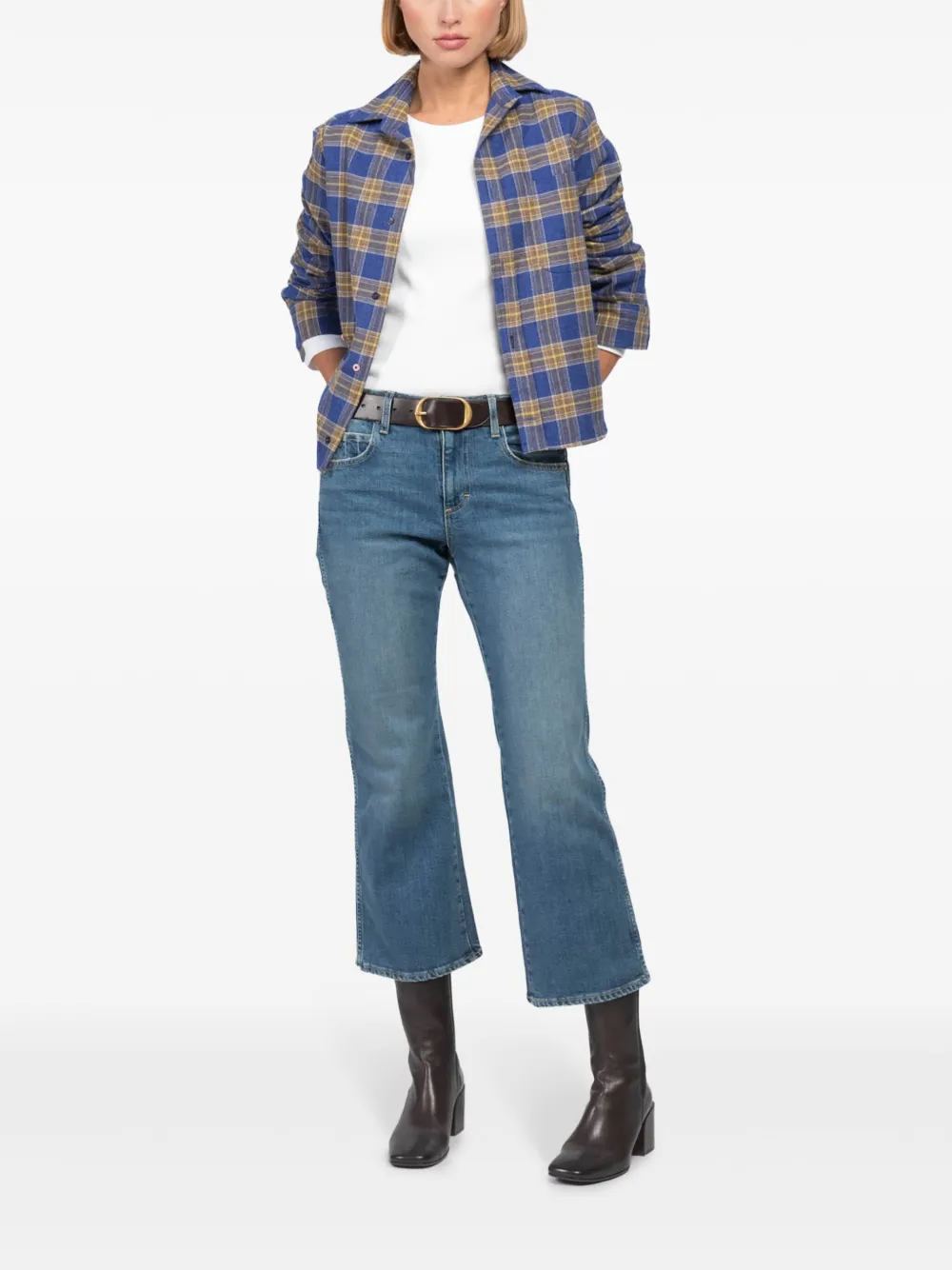 AMO Cropped straight jeans - Blauw