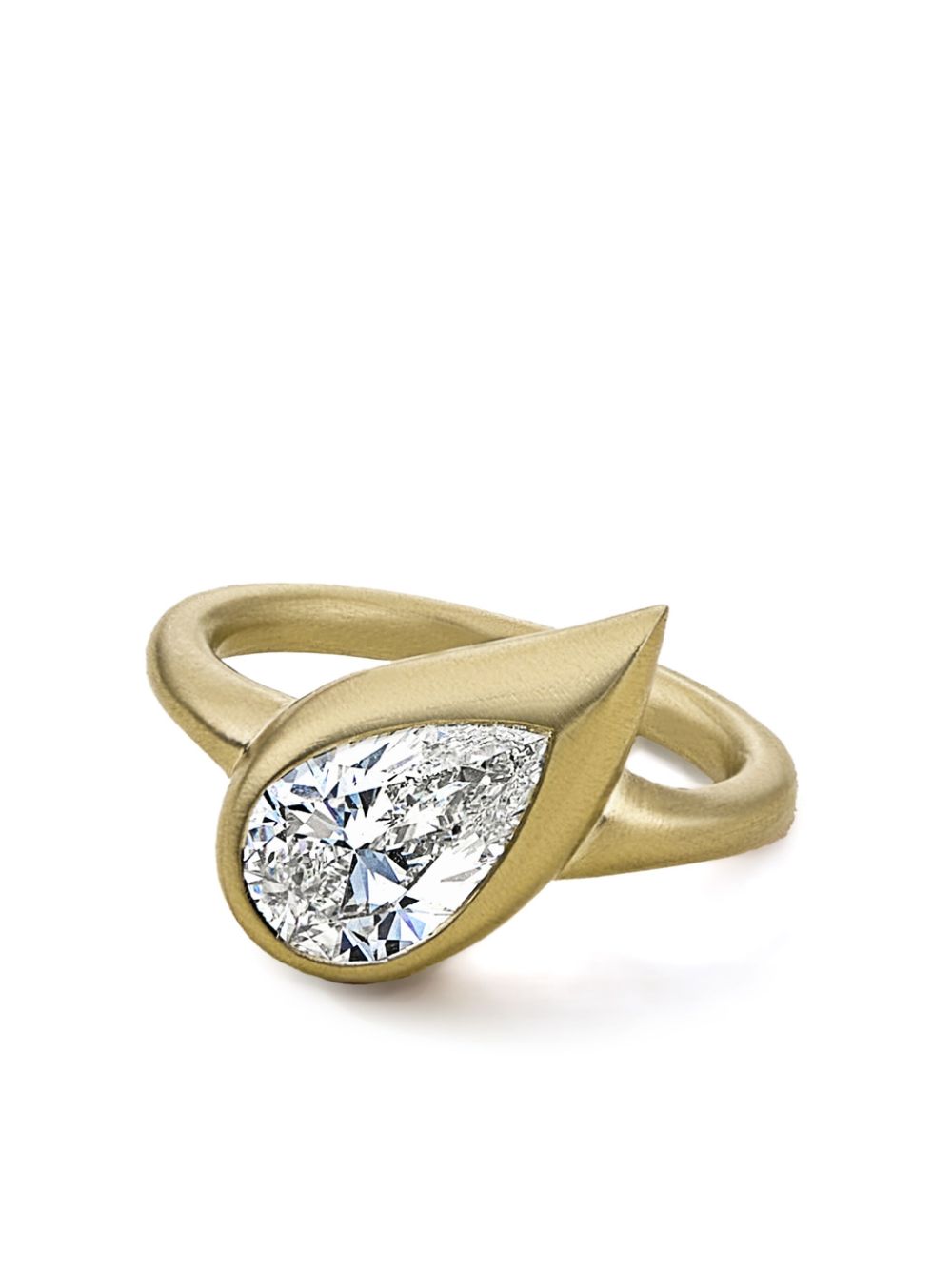 18kt yellow gold small Mika diamond pinky ring