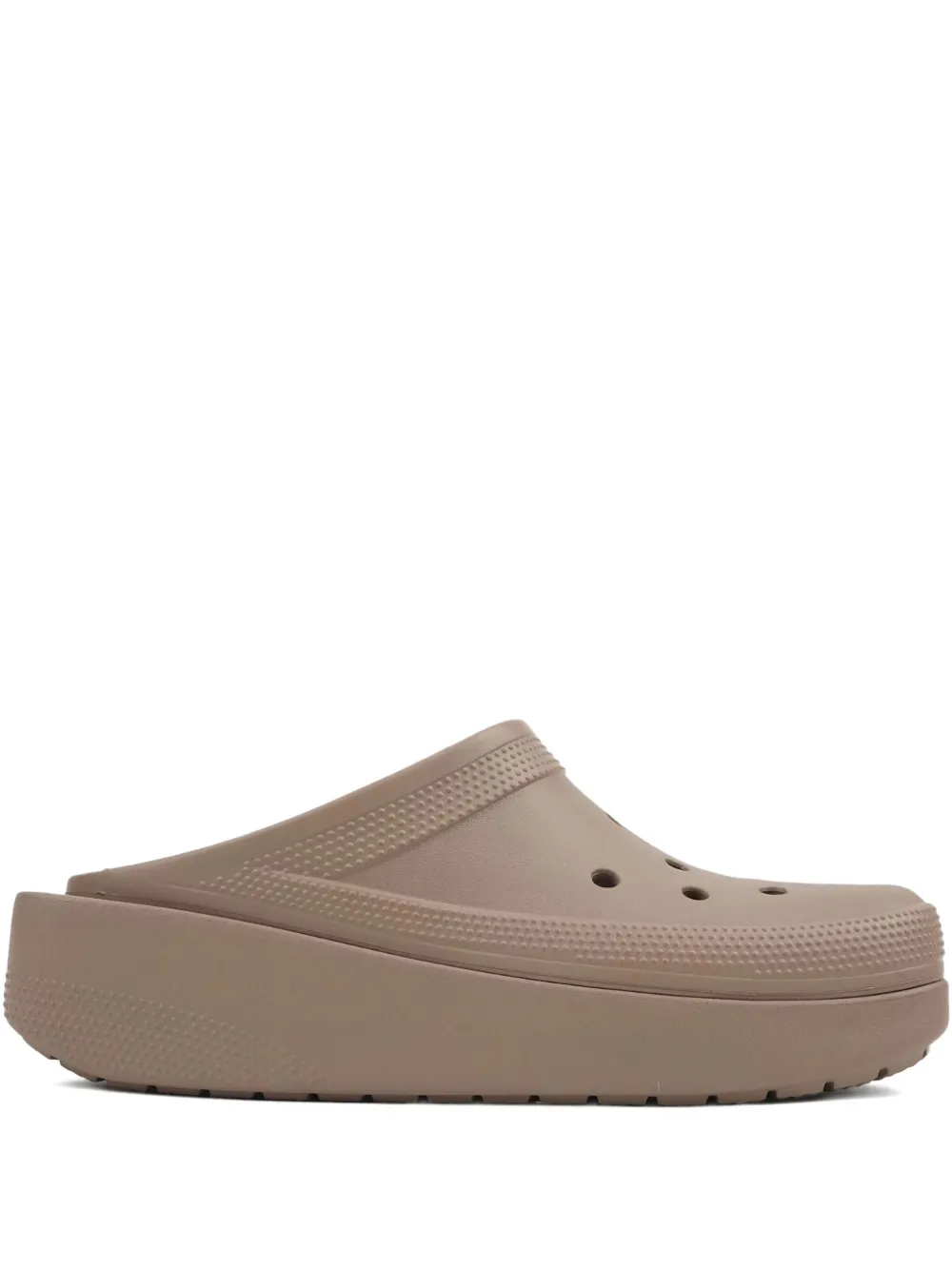Crocs blunt-toe platform clog Brown