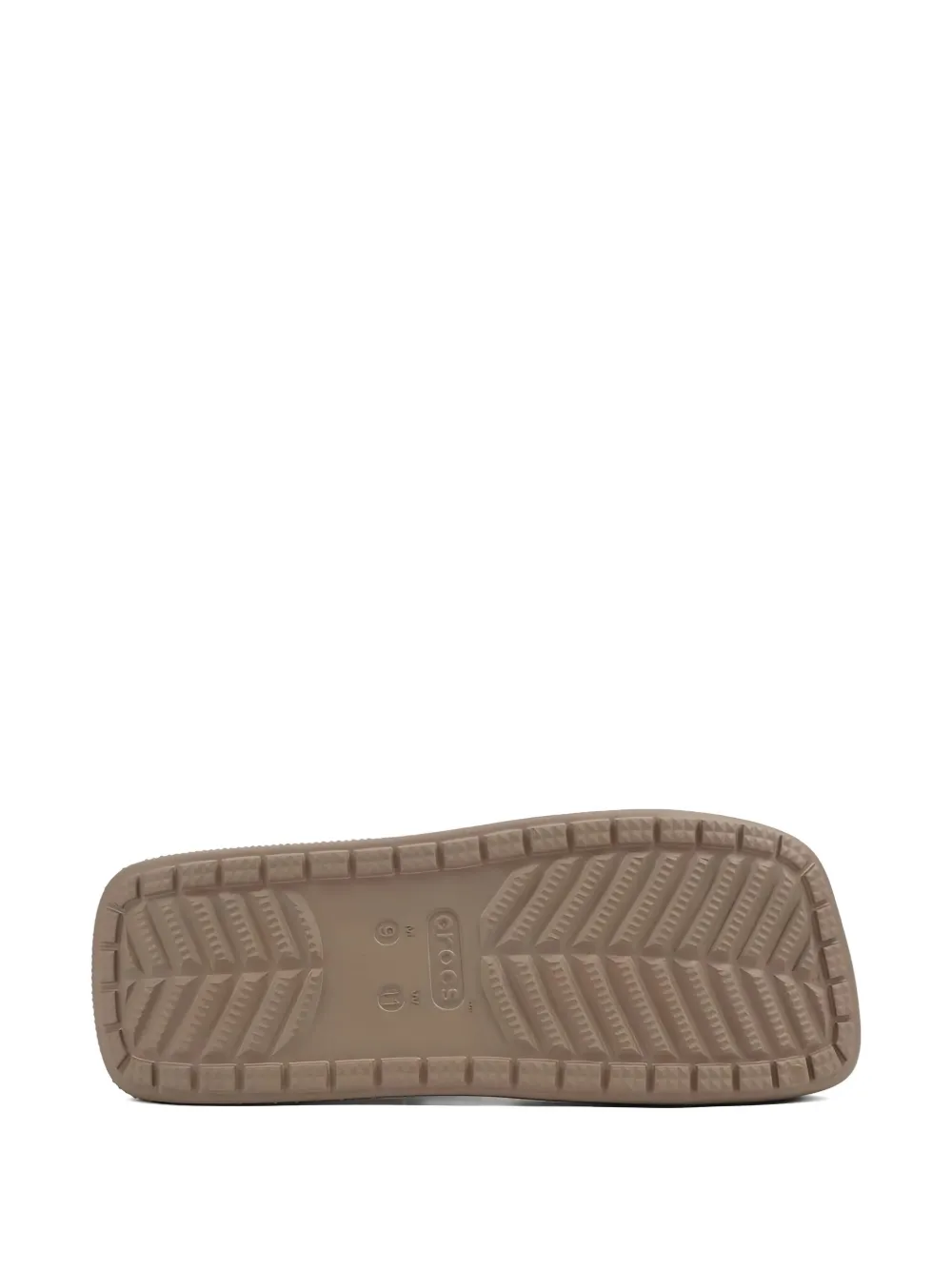 Crocs blunt-toe platform clog Brown