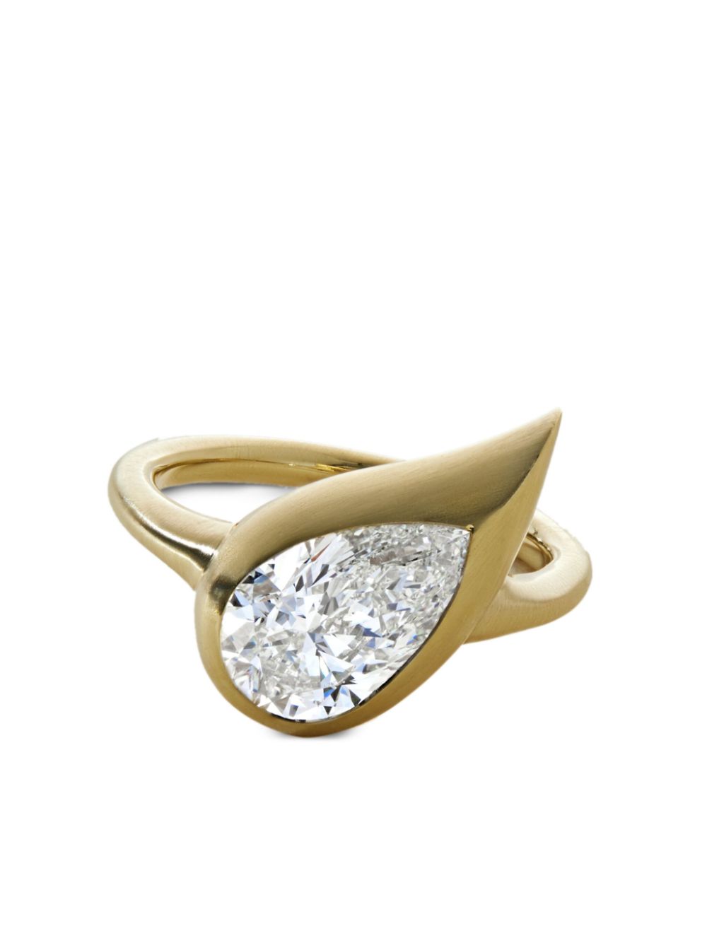 18kt yellow gold Mika diamond pinky ring