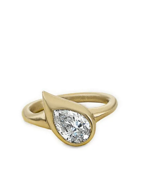 Jewels Aficionado 18kt yellow gold mini Mika diamond pinky ring