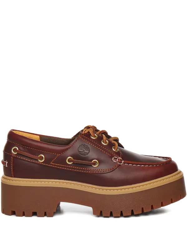Timberland Stone Street Boat Shoes Red FARFETCH