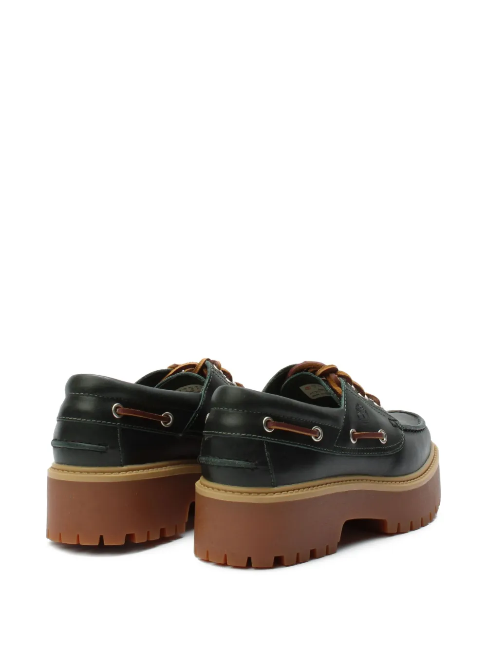 Timberland Stone Street "Dark Green Full Grain" boat shoes