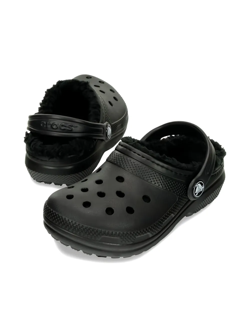 Crocs Classic Lined TD "Black" klompen Zwart