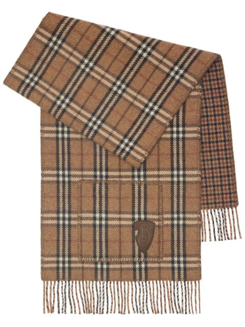 Burberry checked reversible scarf Men