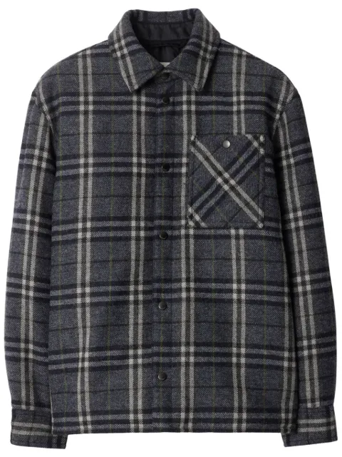Burberry قميص صوف بكاروهات
