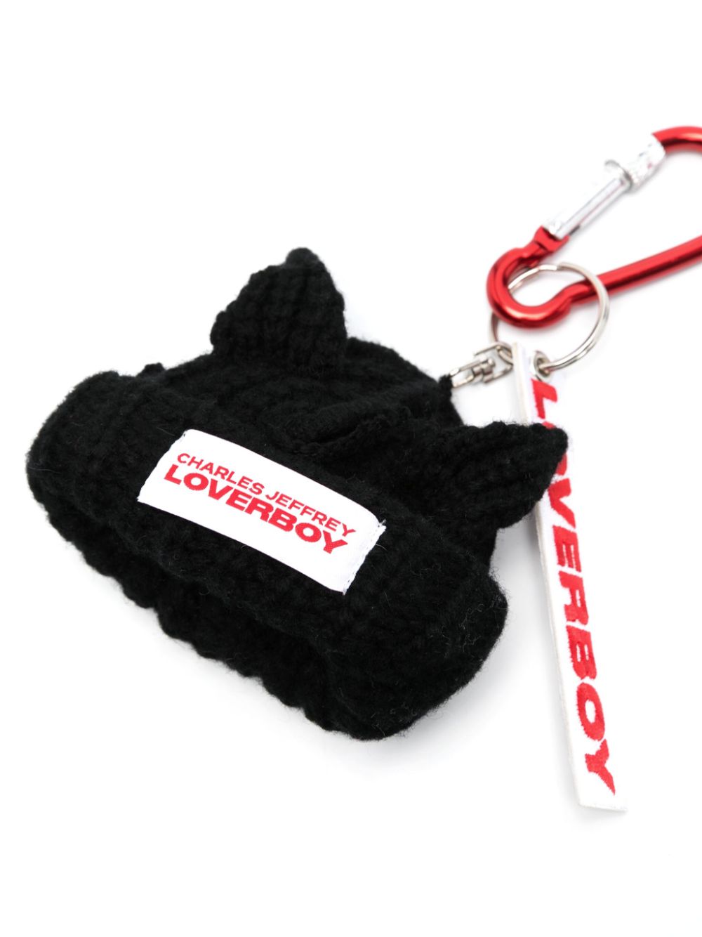 Charles Jeffrey Loverboy Chunky Ears Beanie keyring - Zwart