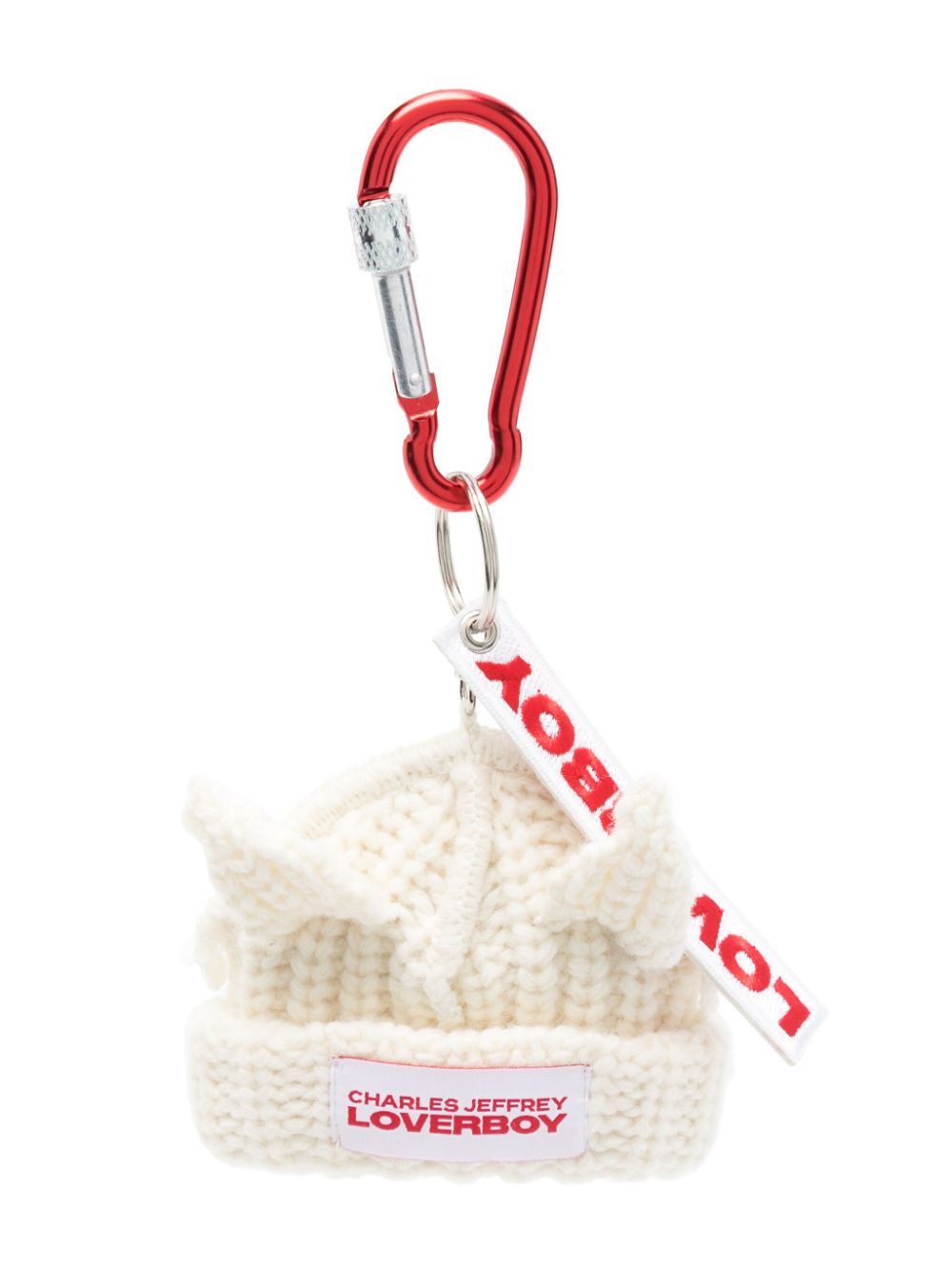 Charles Jeffrey Lover Chunky Ears Beanie sleutelhanger Wit