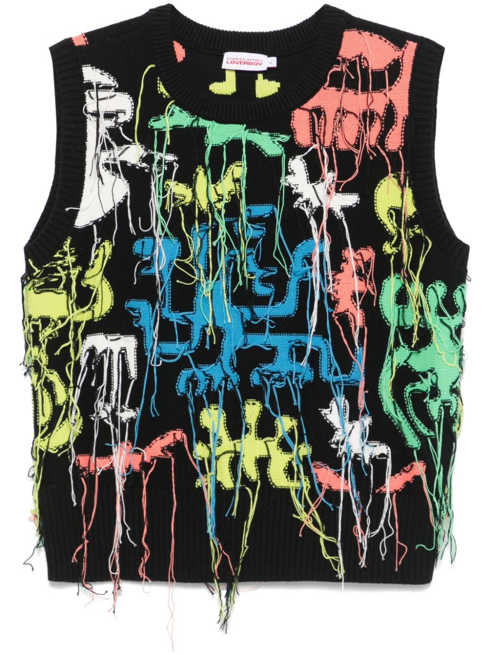 Charles Jeffrey Lover Guddle gilet Zwart