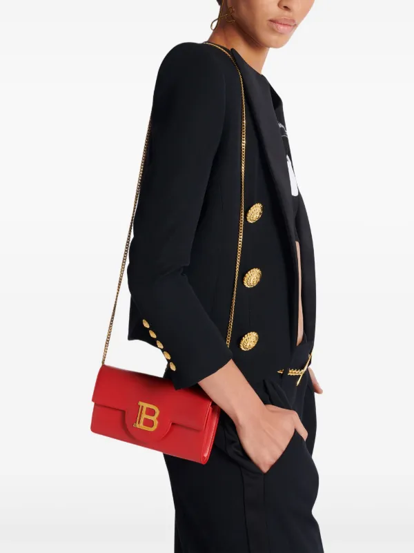 Balmain B-Buzz Shoulder Bag | Red | FARFETCH