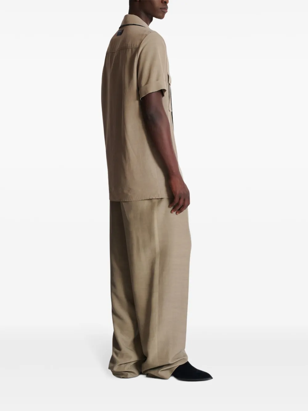 Balmain Overhemd met contrasterende afwerking Beige